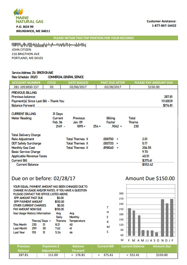  Minol USA business utility bill 
